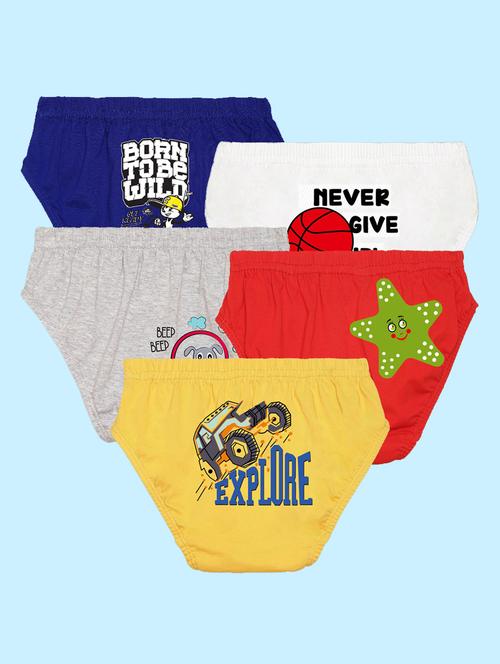 pack of 5 printed briefs - 20979147 - Very Small Image - 1
