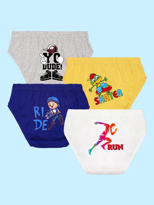 pack of 4 printed briefs - 20979172 - Very Small Image - 1