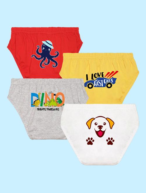 pack of 4 printed briefs - 20979205 - Very Small Image - 1