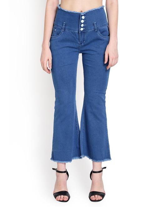 women high rise bootcut denim jeans - 20980742 - Very Small Image - 1