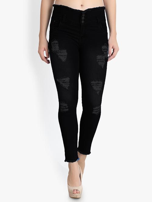 women high rise denim jeans - 20981155 - Very Small Image - 1