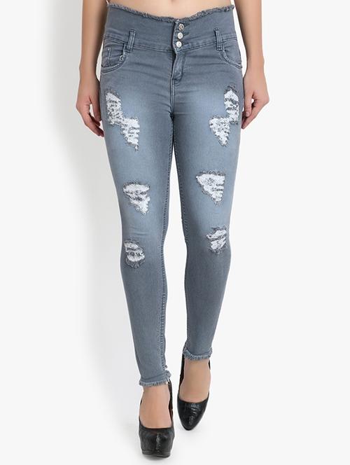 women high rise denim jeans - 20981209 - Very Small Image - 1