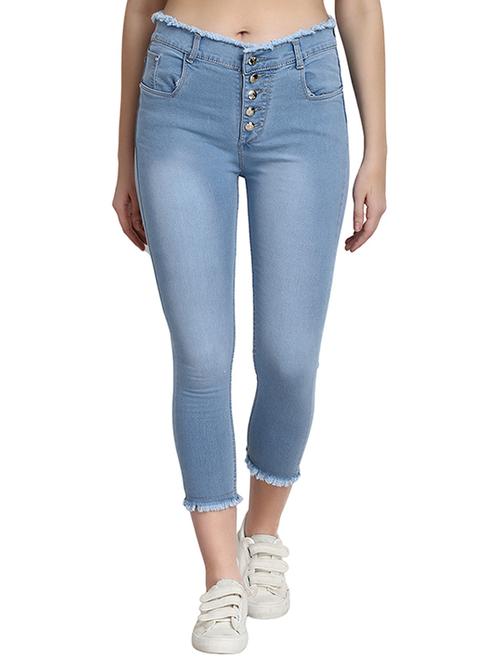 women plain mid rise jean - 20981414 - Very Small Image - 1