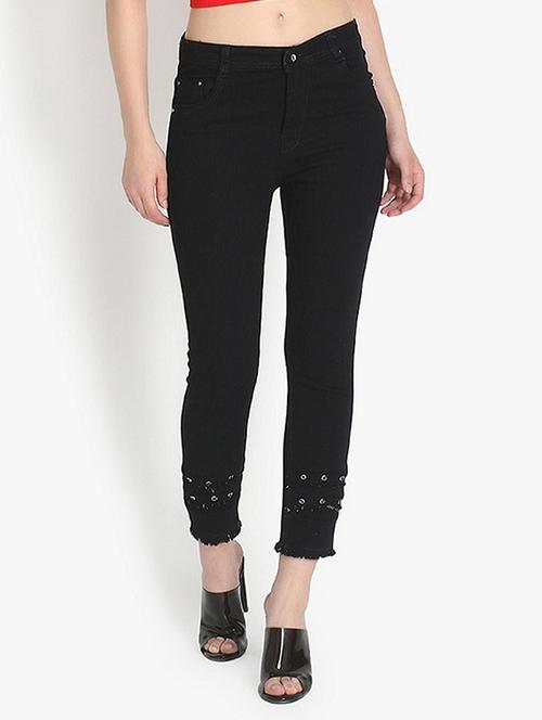 women plain mid rise jean - 20981519 - Very Small Image - 1