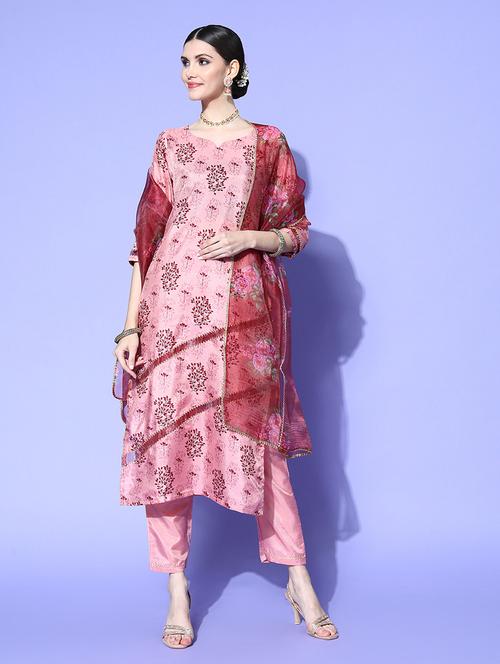 women kurta pant set with dupatta - 20983132 - Very Small Image - 1