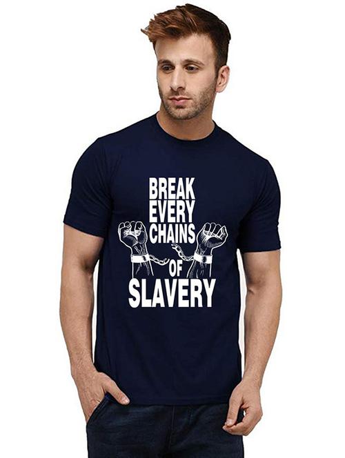 men round neck front print t-shirt - 20984046 - Very Small Image - 1