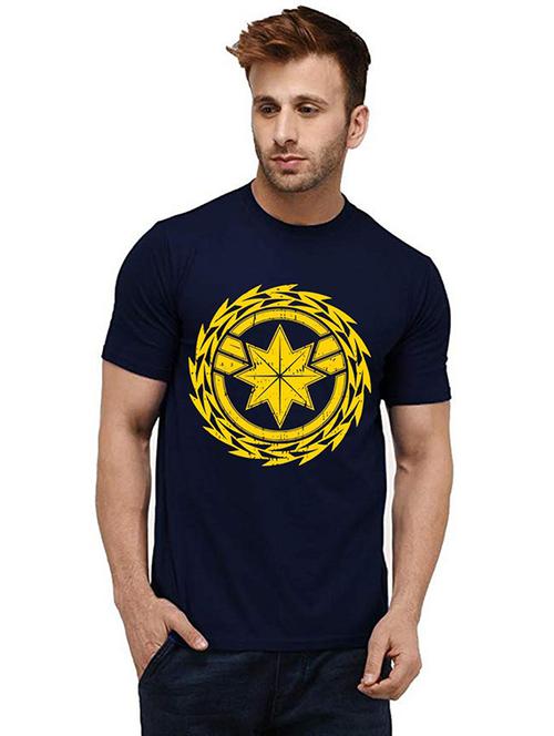 men round neck front printed t-shirt - 20984056 - Very Small Image - 1