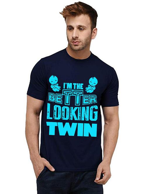 men round neck front printed t-shirt - 20984121 - Very Small Image - 1