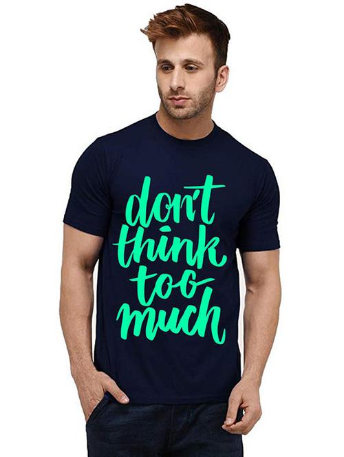 men round neck front print t-shirt - 20984827 - Very Small Image - 1