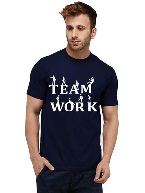men's round neck front print t-shirt - 20984905 - Very Small Image - 1