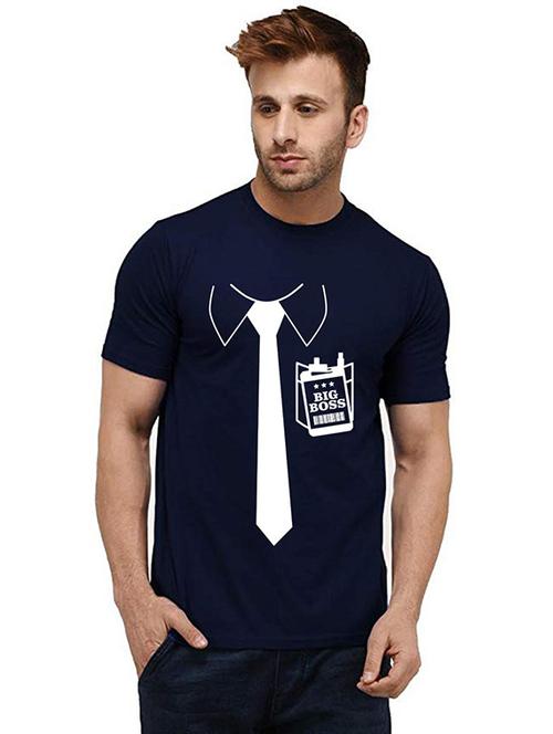 men round neck front print t-shirt - 20984937 - Very Small Image - 1
