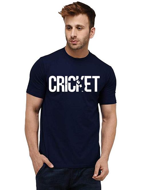 men round neck chest print t-shirt - 20984984 - Very Small Image - 1