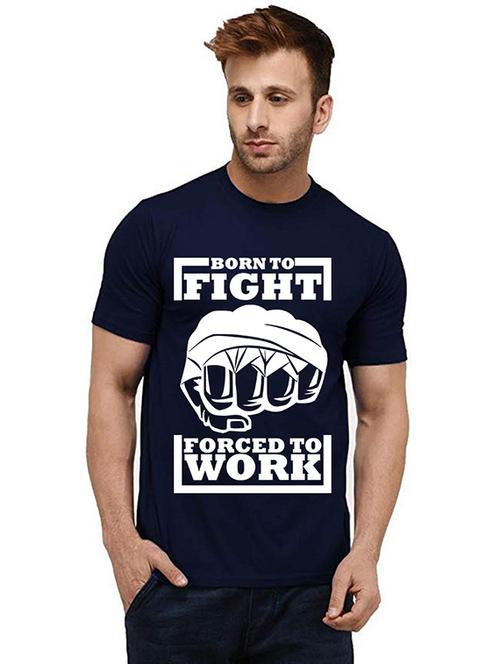 men's round neck front print t-shirt - 20985192 - Very Small Image - 1