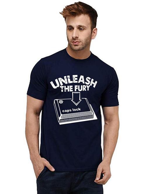 men front print round neck t-shirts - 20985663 - Very Small Image - 1