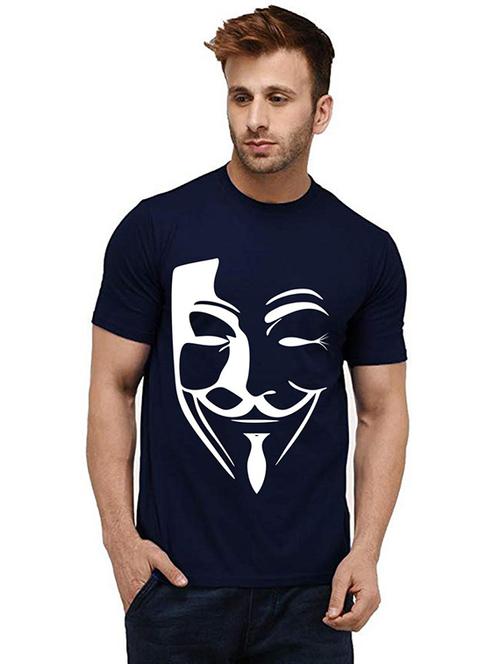 men front print round neck t-shirt - 20985890 - Very Small Image - 1