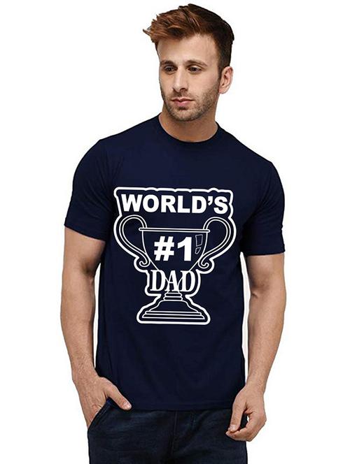 men round neck front print t-shirt - 20986014 - Very Small Image - 1
