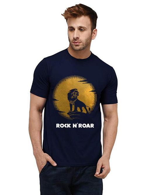 men round neck front print t-shirt - 20986572 - Very Small Image - 1