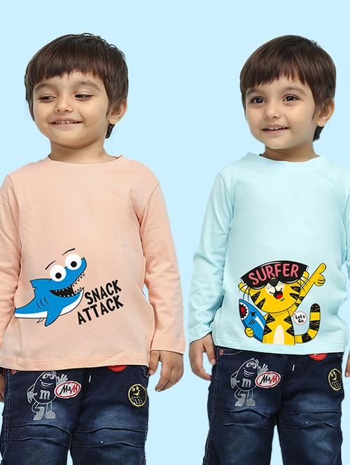 boys pack of graphic printed t-shirts - 20996329 - Very Small Image - 1
