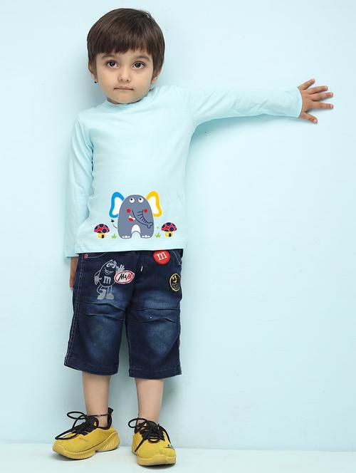 light blue cotton tshirt - 20996375 - Very Small Image - 1
