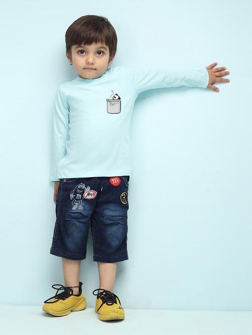 light blue cotton tshirt - 20996385 - Very Small Image - 1