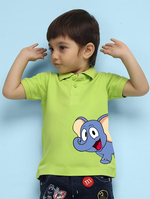 neon green poly cotton t-shirt - 20996417 - Very Small Image - 1