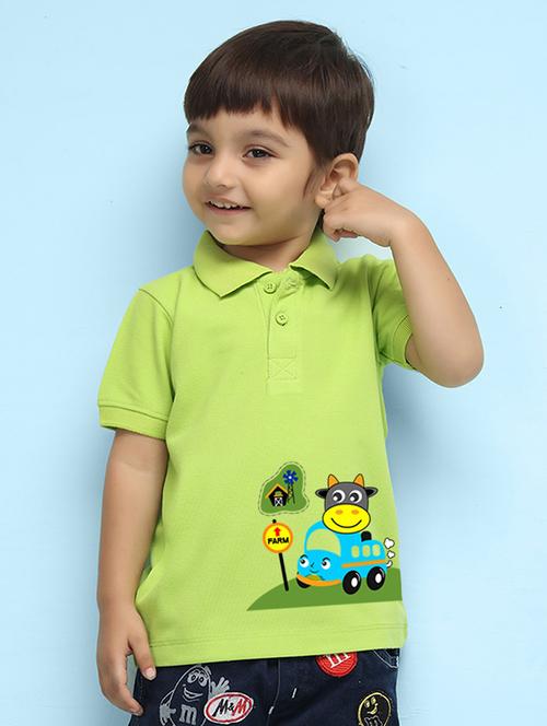 neo mint green poly cotton t-shirt - 20996422 - Very Small Image - 1