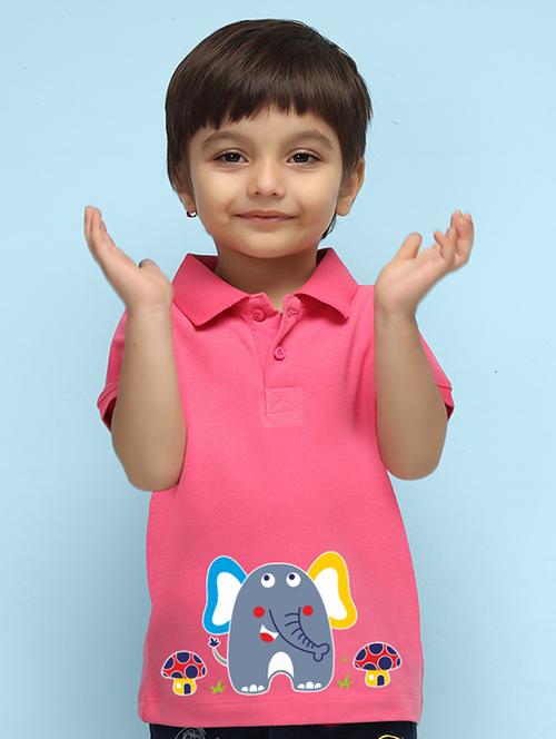 pink cotton blend tshirt - 20996433 - Very Small Image - 1