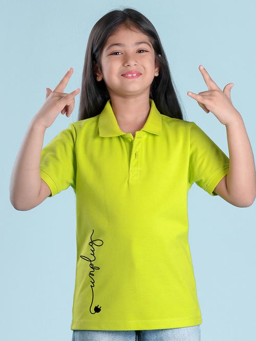 neon green poly cotton t-shirt - 20996475 - Very Small Image - 1