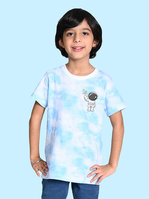 blue cotton blend tee - 20996492 - Very Small Image - 1