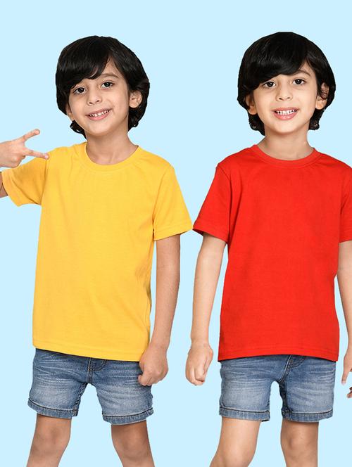 pack of 2 - plain cotton blend t-shirt - 20996561 - Very Small Image - 1
