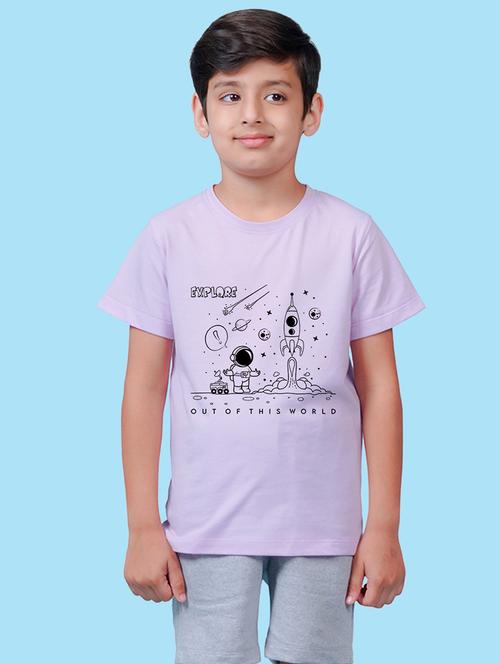 lavender cotton blend t-shirt - 20996577 - Very Small Image - 1