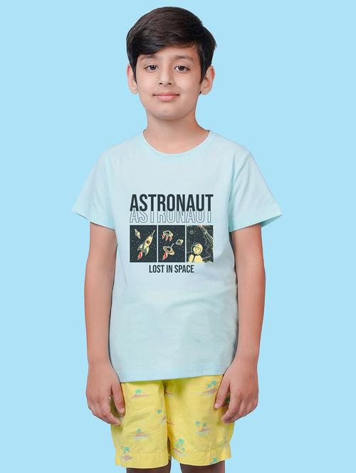 light blue cotton blend tshirt - 20996586 - Very Small Image - 1