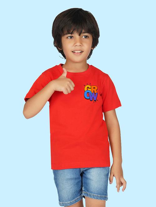 red cotton blend tshirt - 20996614 - Very Small Image - 1
