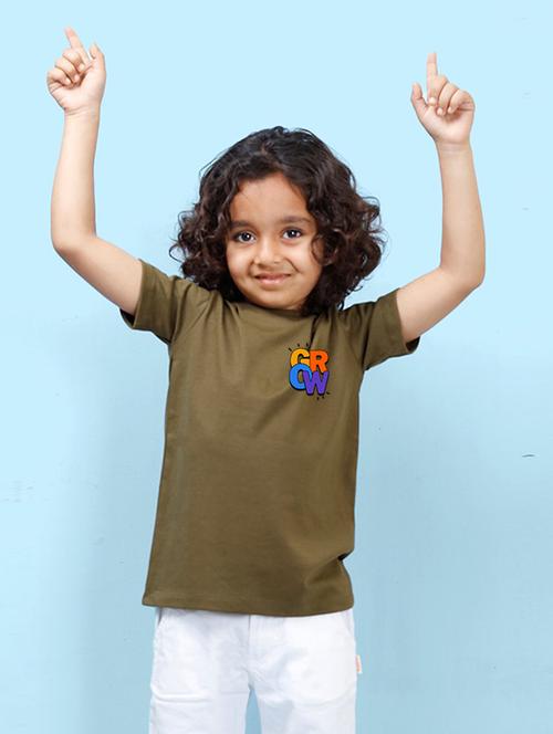 olive cotton blend t-shirt - 20996615 - Very Small Image - 1