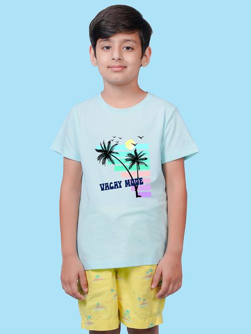 light blue cotton blend tshirt - 20996632 - Very Small Image - 1