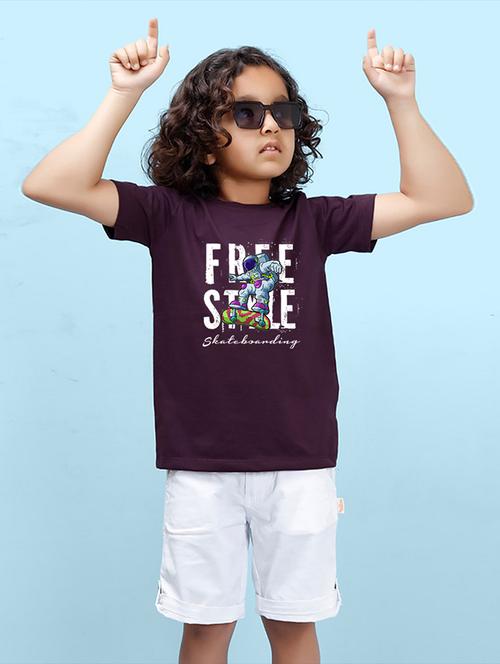 purple cotton blend t-shirt - 20996645 - Very Small Image - 1