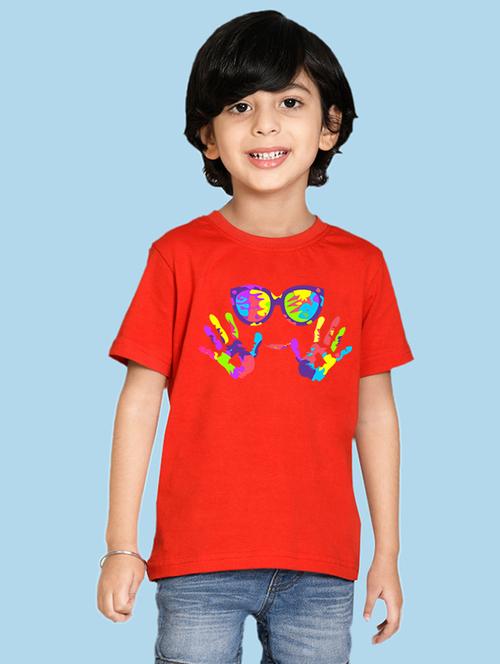 red cotton blend tshirt - 20996666 - Very Small Image - 1
