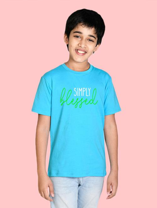 blue cotton blend tshirt - 20996694 - Very Small Image - 1