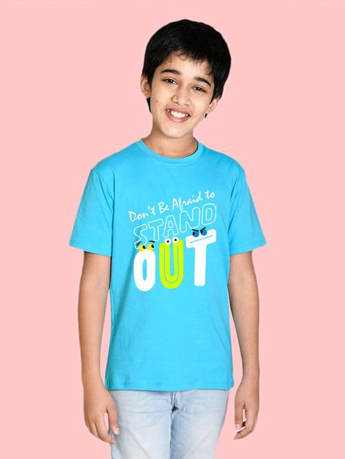 turquoise blue cotton blend t-shirt - 20996704 - Very Small Image - 1
