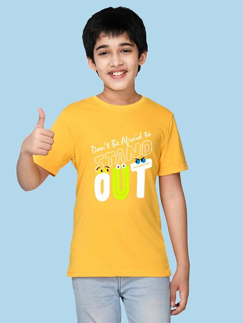 yellow cotton blend tshirt - 20996705 - Very Small Image - 1