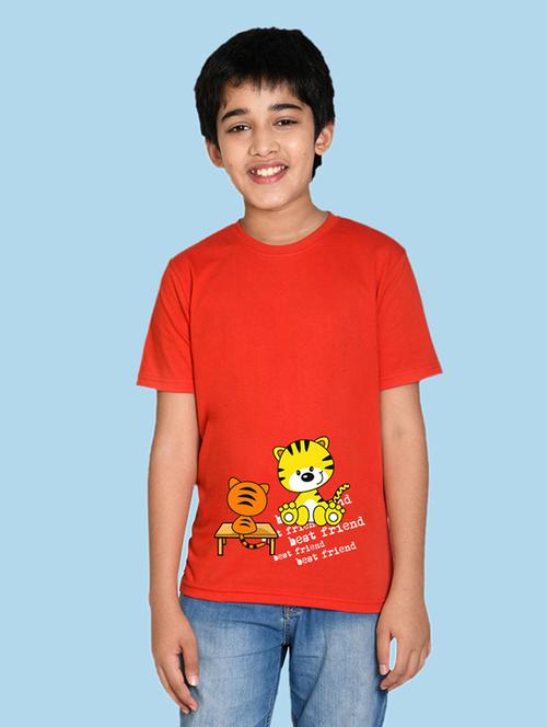 red cotton blend tshirt - 20996717 - Very Small Image - 1