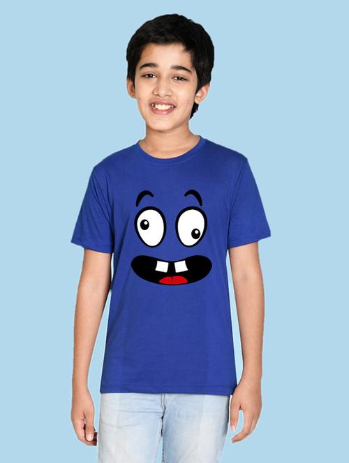 blue cotton blend tshirt - 20996724 - Very Small Image - 1