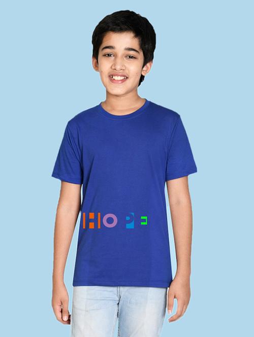 blue cotton blend tshirt - 20996740 - Very Small Image - 1