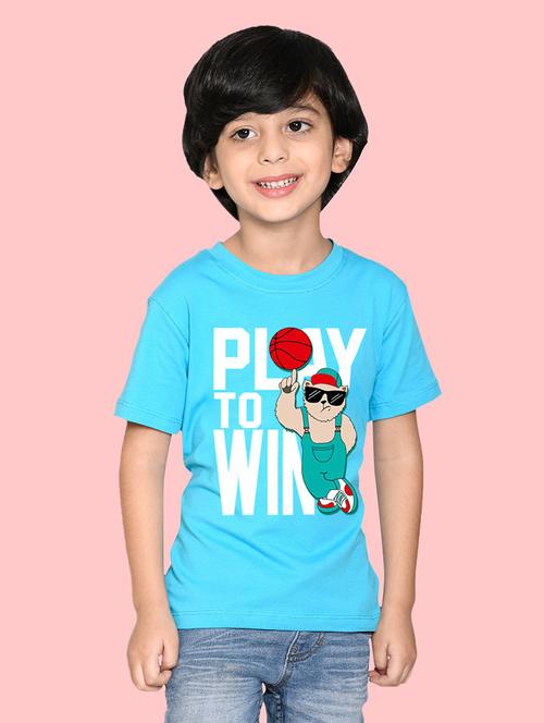 blue cotton blend tshirt - 20996752 - Very Small Image - 1