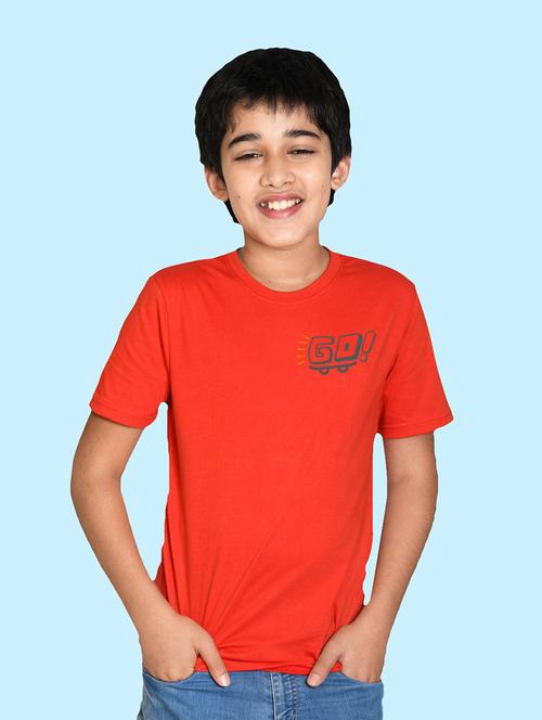 red cotton blend tshirt - 20996763 - Very Small Image - 1