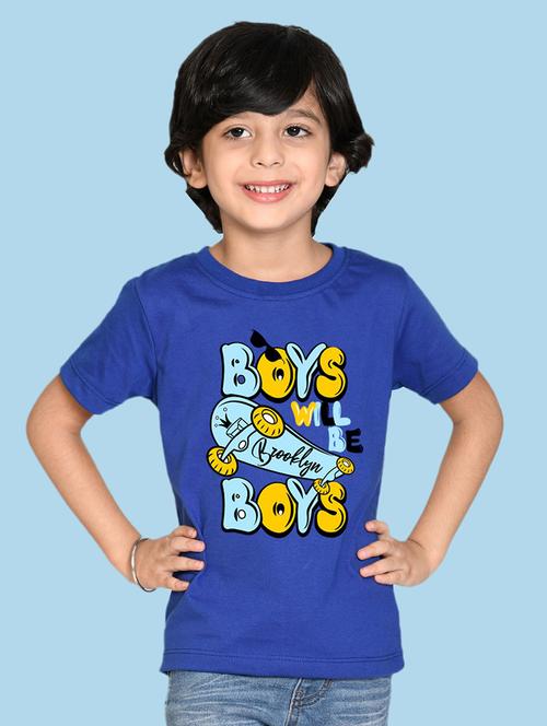 blue cotton blend tshirt - 20996780 - Very Small Image - 1