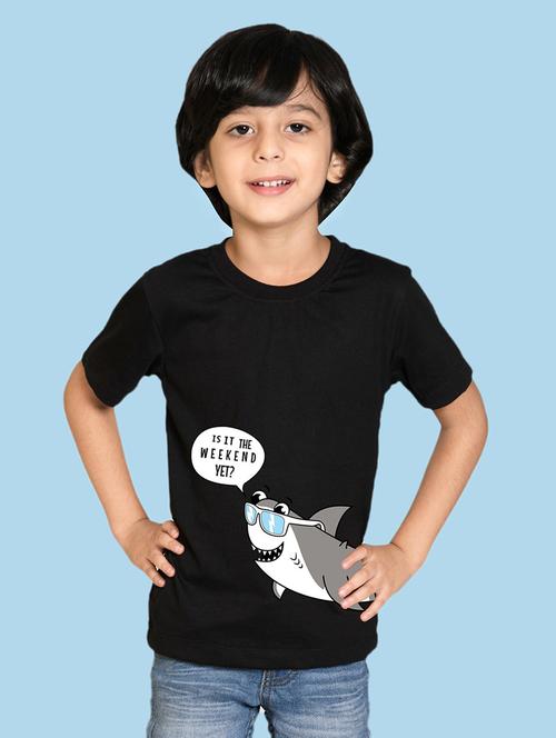 black cotton blend tshirt - 20996807 - Very Small Image - 1