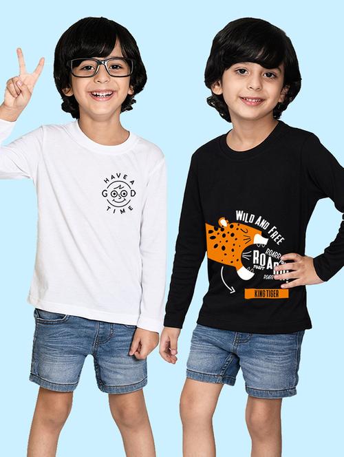 pack of 2 - multi colored cotton blend t-shirt - 20996822 - Very Small Image - 1