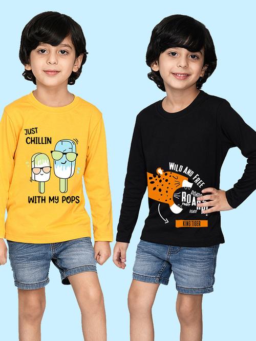 boys pack of graphic printed t-shirts - 20996826 - Very Small Image - 1