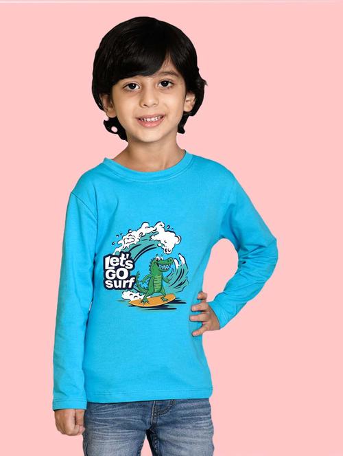 blue cotton blend tshirt - 20996907 - Very Small Image - 1
